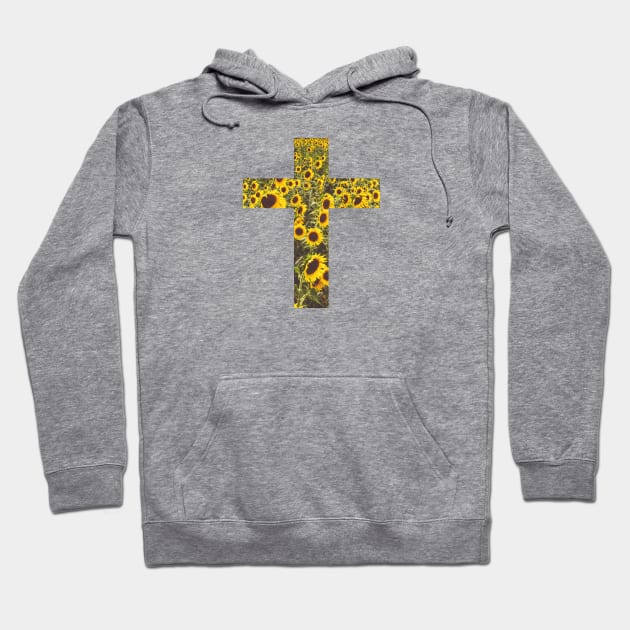 Sunflower Field Cross Hoodie by Move Mtns